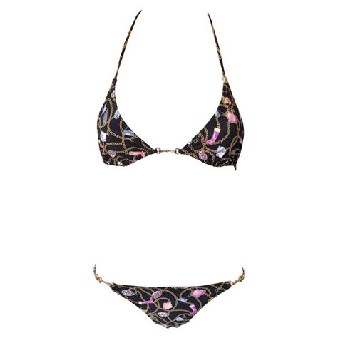 gucci chain swimsuit|gucci g string bikini.